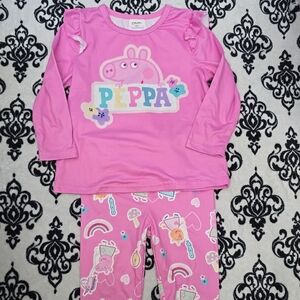Peppa Pig Pink Ruffle-Shoulder Set